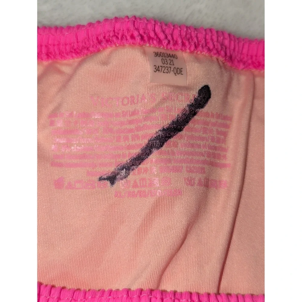 Victorias‎ Secret Neon Pink Smocked Side Tie Bikini Bottom 347237-QDE XL